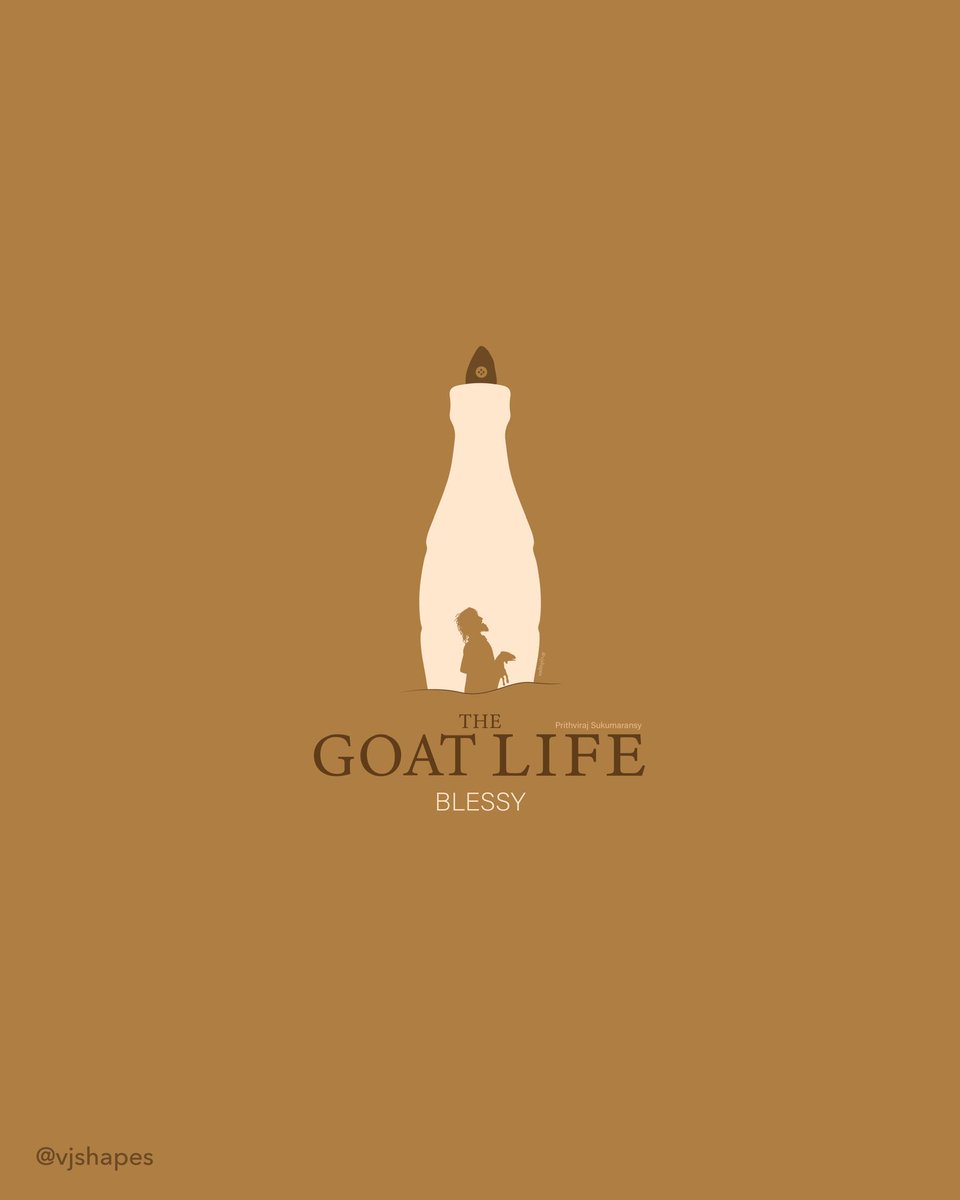 The Goat Life 🐐🧌
#adujeevitham #thegoatlife #adujeevithammovie #publicitydesign #posterdesign #prithviraj #amalapaul #oscarwinning #filmposter #minimal #minimalism #minimalposter #designer #conceptart #malayalamfilm
@TheGoatLifeFilm @DirectorBlessy @PrithviOfficial @arrahman