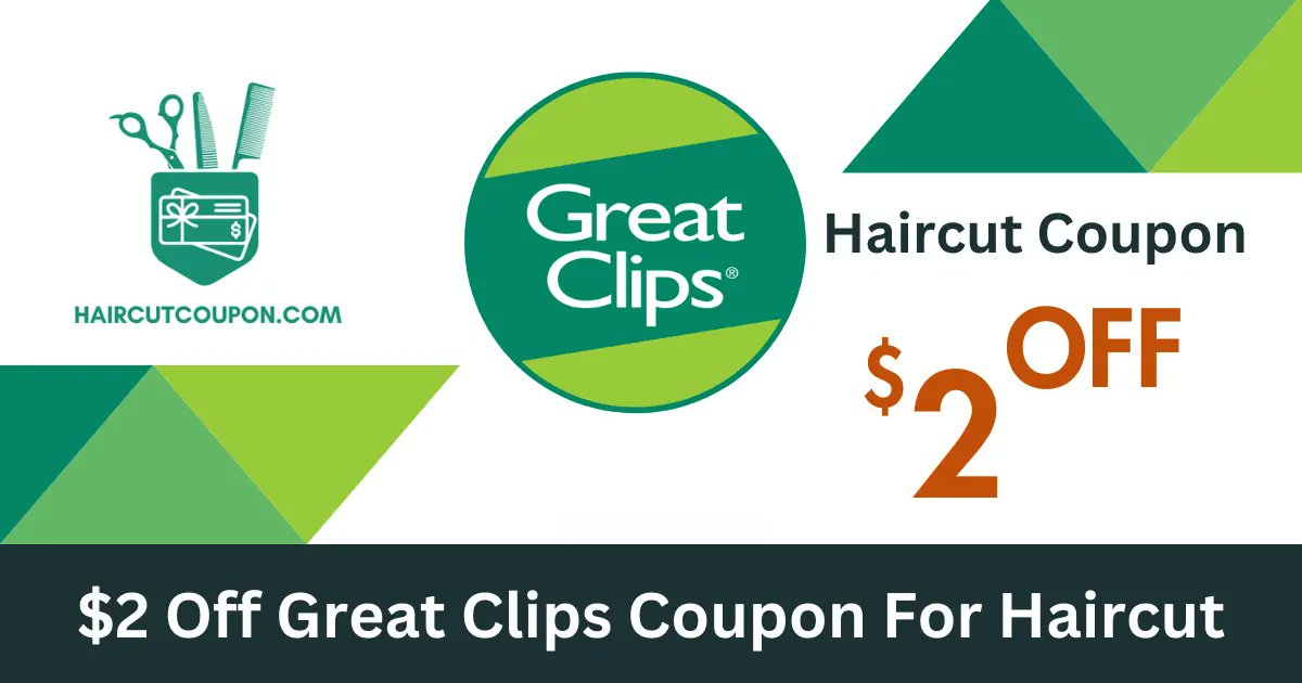 PromoCodesBook's tweet image. $2 Off Great Clips Coupon For Next Haircut 

haircutcoupon.com/great-clips-ha…
