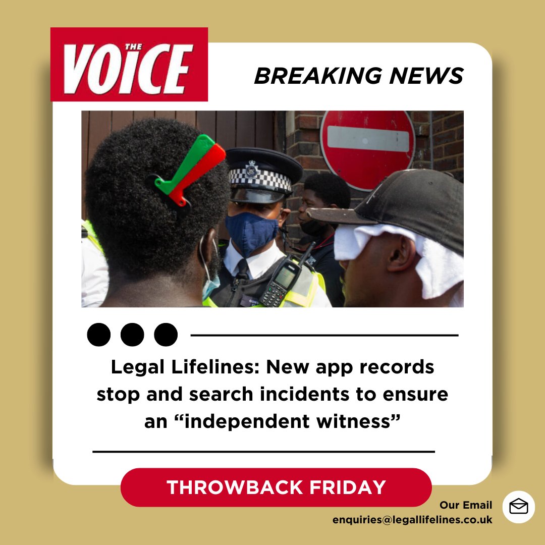 Happy Friday this Good Friday! 
voice-online.co.uk/news/uk-news/2… 

#throwback #thevoice #legallifelines #stopandsearchapp #unity #community #justice