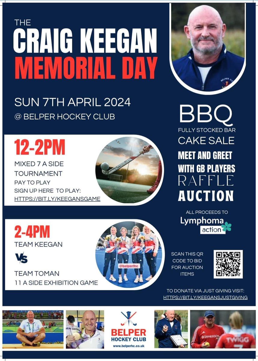 ⏰ Sunday 7th April 2024 📍 Belper HC Enter here 👉 forms.office.com/r/CVp9FAHQTg Donate here 👉 justgiving.com/page/craig-kee… Auction here 👉 app.galabid.com/ckmemorialgame…