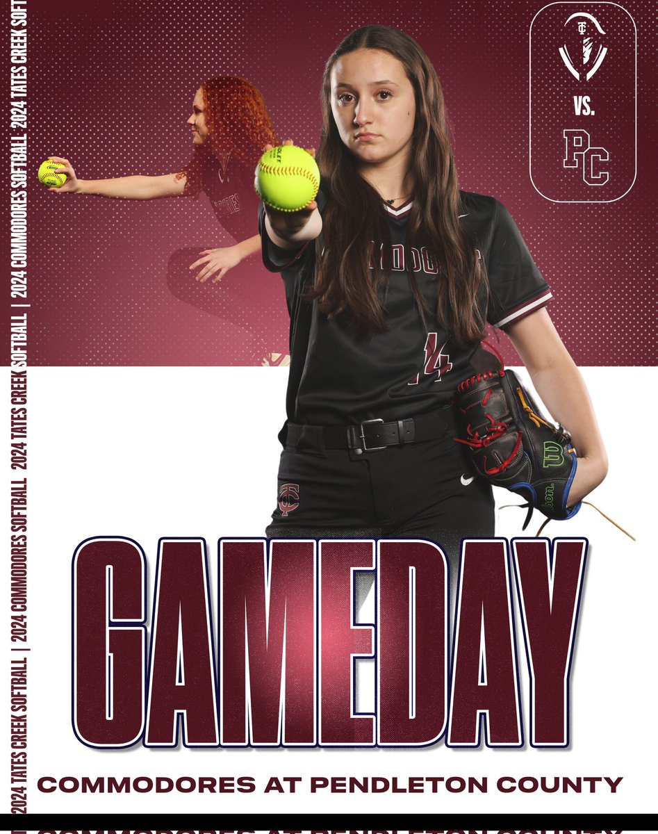 🚨🥎 TC Lady Commodores is away tonight at Pendleton Co. 6:15 pm game time.