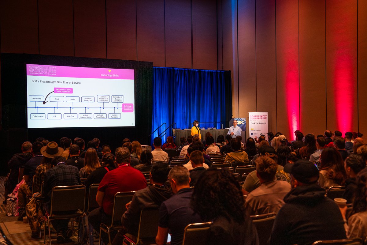 KeywordsStudios's tweet photo. A packed room full of people with one shared passion: building safe, fun, and collaborative communities for players. ✨
Co-hosting the 3rd edition of #CommunityClubhouse was exciting. A massive thank you to all event sponsors, our brilliant speakers and the 850+ visitors! https://t.co/nADhBE710L