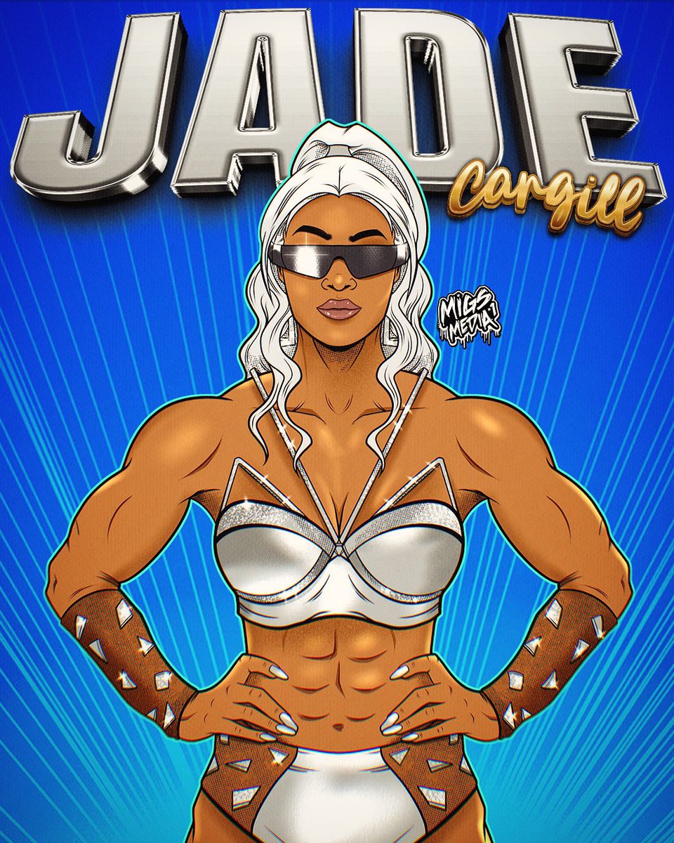 𝐀 𝐒𝐭𝐨𝐫𝐦 𝐢𝐬 𝐂𝐨𝐦𝐢𝐧𝐠 🌪️⚡️ New Illustration of @Jade_Cargill the newest #SmackDown Superstar @WWEonFOX ⚡️🌪️⚡️ #JadeCargill #TheHeadline #onceinalifetime #WWEFanart #WrestleMania #WWEComics #WrestleManiaXL #WWE #MigsMedia1 #WrestlingArtist