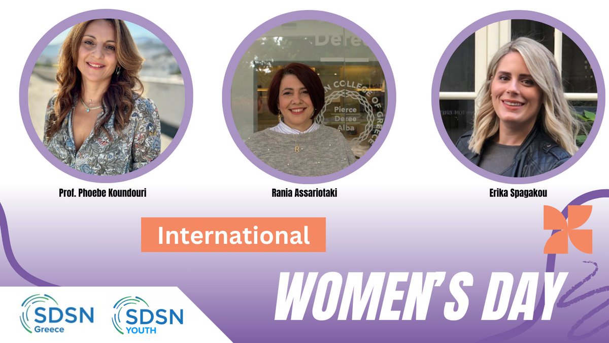 🌺For #InternationalWomensMonth, SDSN Greece &amp; <a href="/SDSNYouthGR/">SDSN Youth Greece</a> celebrate the remarkable #women in Greece who exemplify leadership in the sustainability transition, inspiring younger generations
Read their brief interviews ➡️ ae4ria.org/sdsn-greece-an…