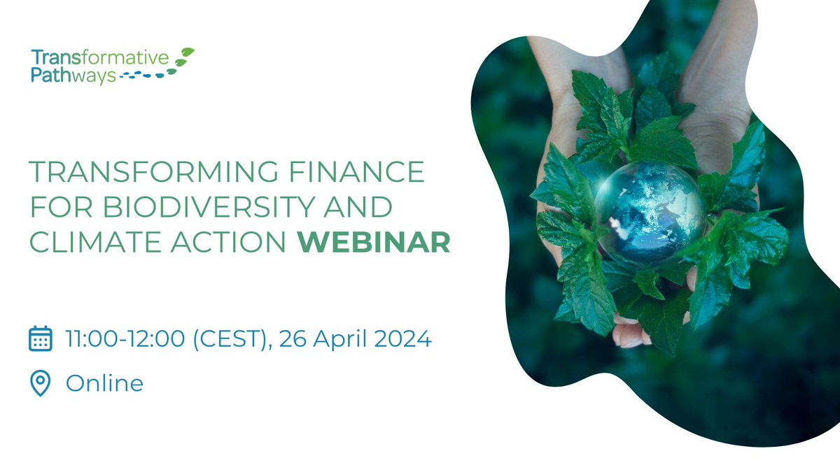 💡How can the finance sector address immediate nature finance needs while driving long-term transformations? 🗓️Join our webinar on April 26th, 11:00-12:00 CEST to explore strategies with experts. 👉For more information and registrations: shorturl.at/imIUW