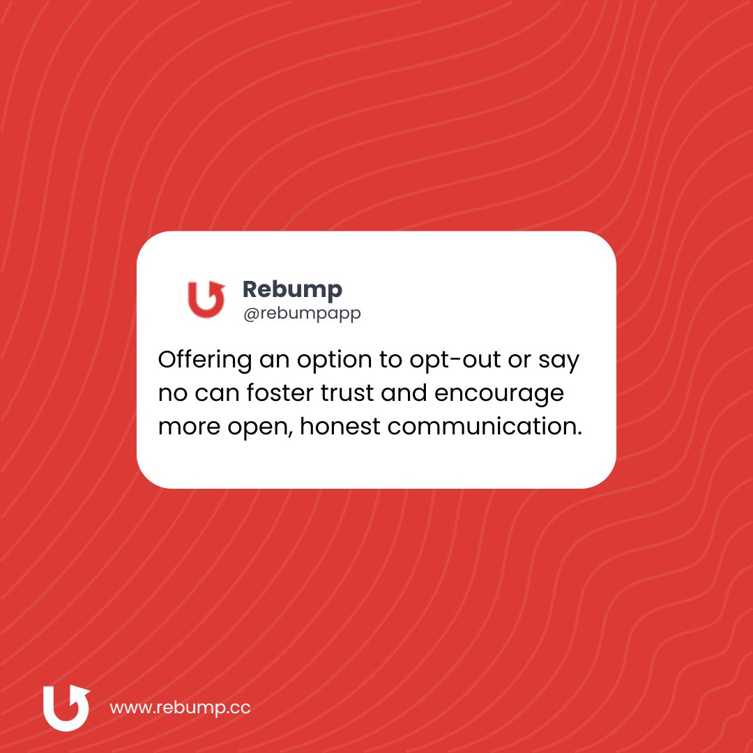 RebumpApp's tweet image. Giving your contacts a chance to say no can surprisingly open the door to more honest conversations. 

Rebump makes it easy to include a polite &apos;no pressure&apos; option, inviting genuine replies. 📩 

#emailtips #followup #emailtools #emailmarketing #Rebump #emails