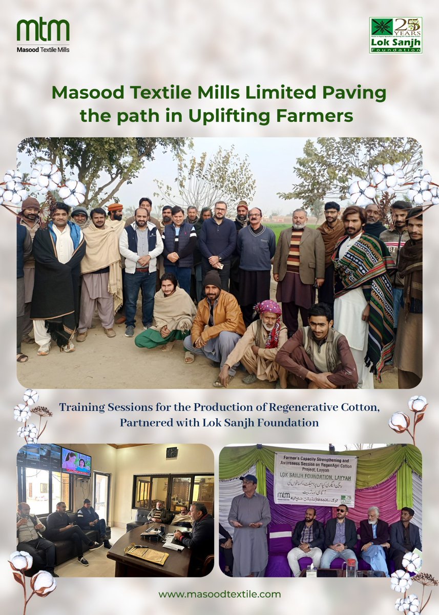 MTM is conducting continuous awareness sessions for farmers in different areas of Punjab, in partnership with Lok Sanjh Foundation, to promote the production of Regenagri cotton. This ongoing effort aims to uplift farmers by providing them with the latest techniques. 
#Regenagri