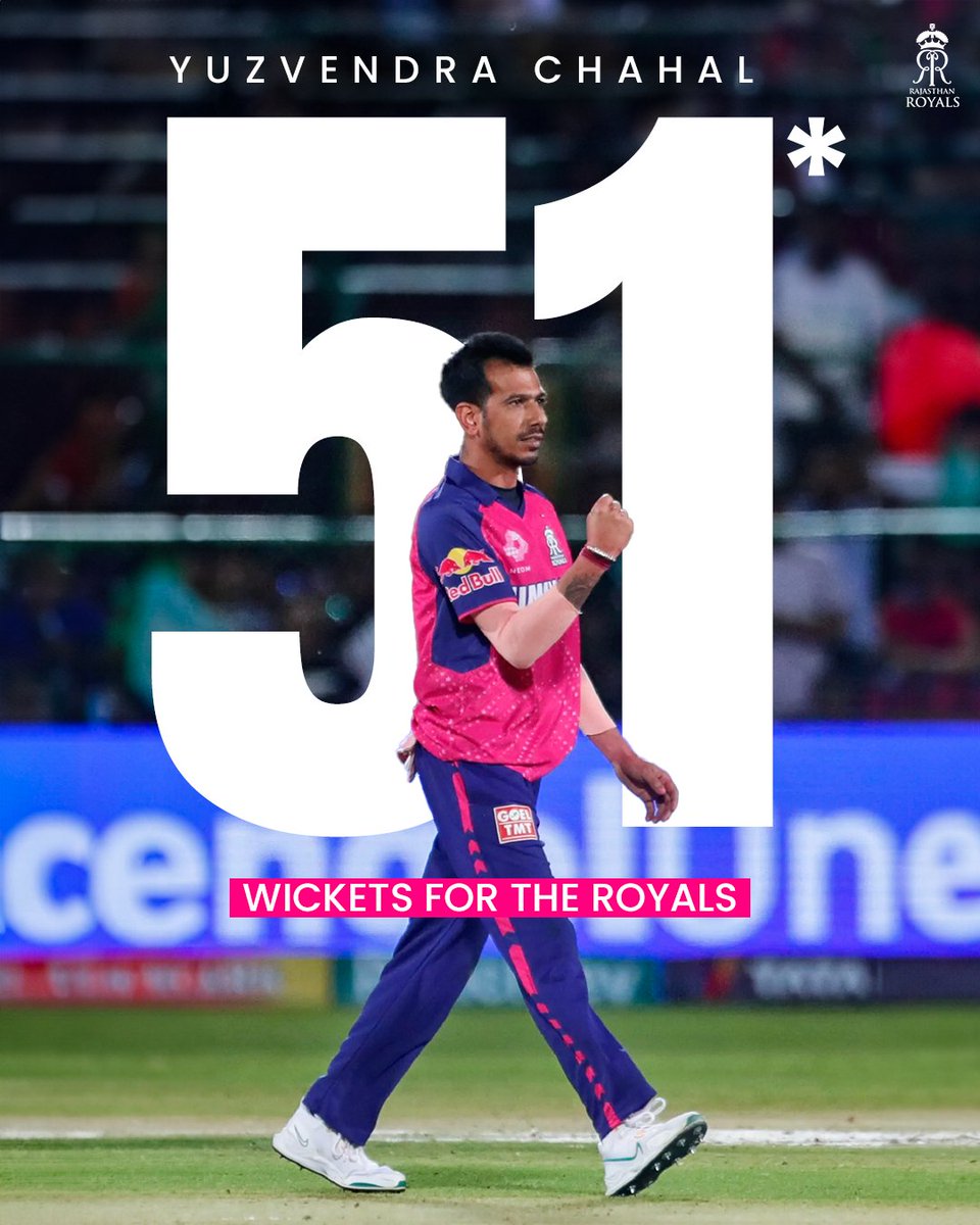 33 matches in Pink. 51 wickets in Pink. Yuzi in Pink! 🔥🐐