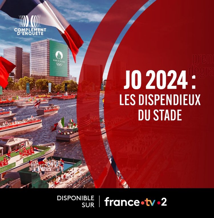 ▶️ « JO 2024 : les dispendieux du stade ». Notre dernier numéro de #ComplementDenquete signé @seblafargue et Julien Daguerre est dispo en replay sur @FranceTV !