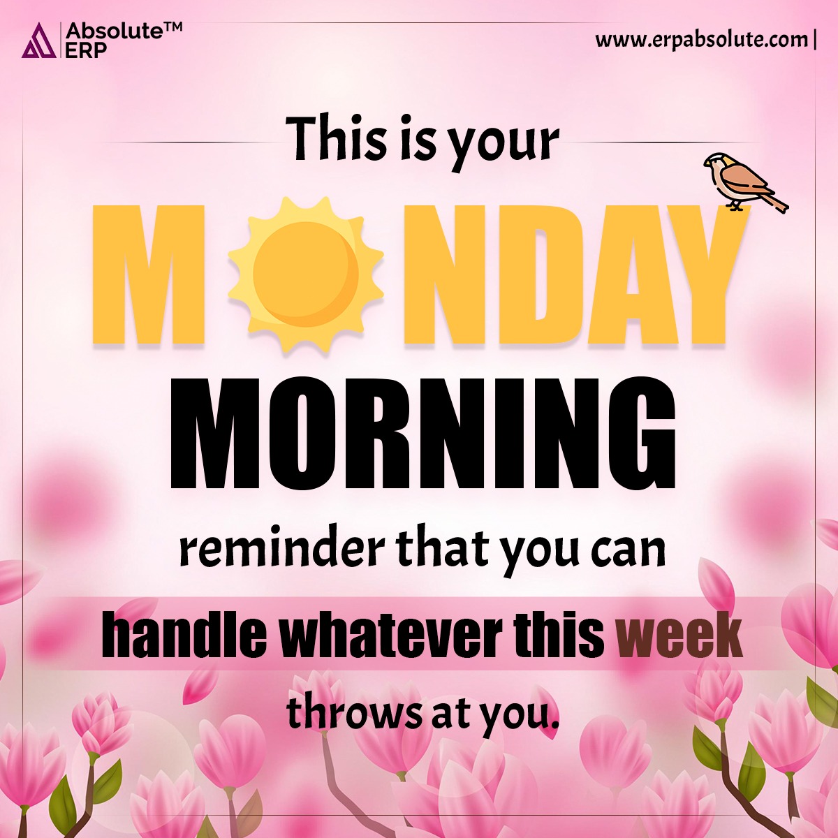Keep your day positive and keep growing as a person. 

#mondaymotivation #monday #Absoluteerp #mondaymood #motivation #mondayvibes #mondaymorning #mondayquotes #happymonday #positivevibes #motivationmonday #inspiration #positivity #keepgrowing