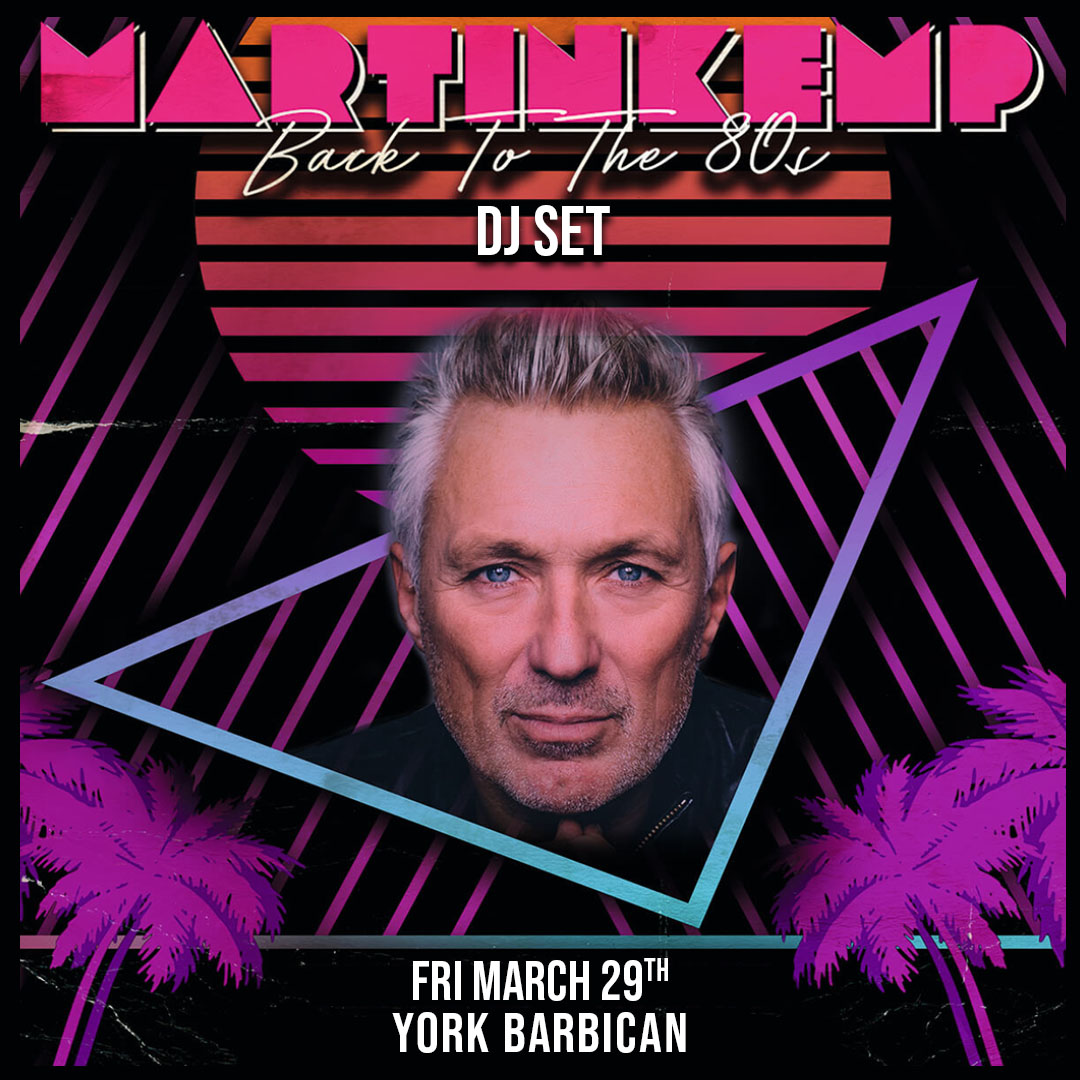 ⏭️ We're all set to kick off the Bank Holiday in style with @realmartinkemp! 📼🛼🎸 It's not too late to join us for the ultimate 'Back To The 80s' set! Bag tickets online or from our box office from 6pm. 🎫 yorkbarbican.co.uk/whats-on/marti…