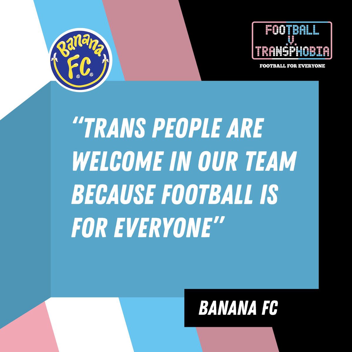 “#Trans people are welcome in our team because football is for everyone” 🏳️‍⚧️⚽️🏳️‍⚧️ #FvT2024 | #NoFootballWithoutTheT