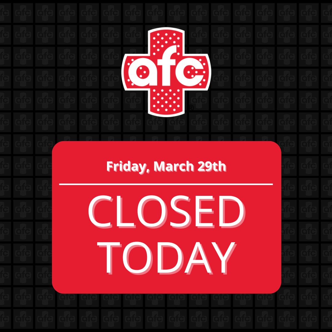 📣 Attention! Due to unforeseen circumstances, our office will be CLOSED today. We thank you for your patience and understanding. #AFCUrgentCare #SuffolkVA #AFCSuffolk #AFCCares