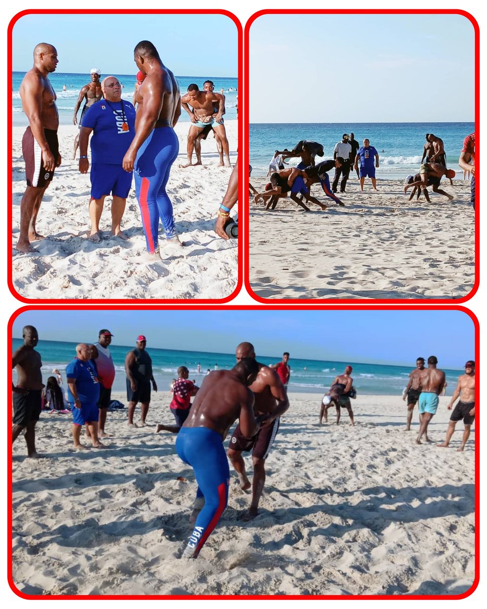 '🤼‍♂️ El equipo de Lucha Grecorromana se prepara en Varadero para #Paris2024, perfeccionando su arte bajo el sol. 🌞 A solo meses de la gloria olímpica, cada día cuenta. 🇨🇺💪¡Vamos equipo, hacia el triunfo y el orgullo nacional! #RumboAParis #LuchaGrecorromana'