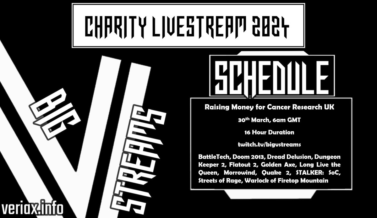 Veriax's tweet photo. Our Charity Livestream is tomorrow! Do support if you can!  https://t.co/2UXxZ6IDhJ https://t.co/A5ZmIYPtCh