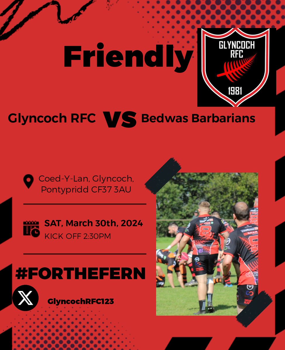 ‼️ Fixture reminder for this saturday🏉 #forthefern🔴⚫️