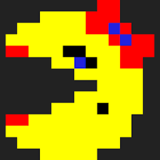 Talldarkfriend's tweet photo. Ms Pac-Man is just Pac-Man with lipstick and bow.

If you can suspend your disbelief for a yellow circle, you can do it for me. https://t.co/2qmPBbHKLF