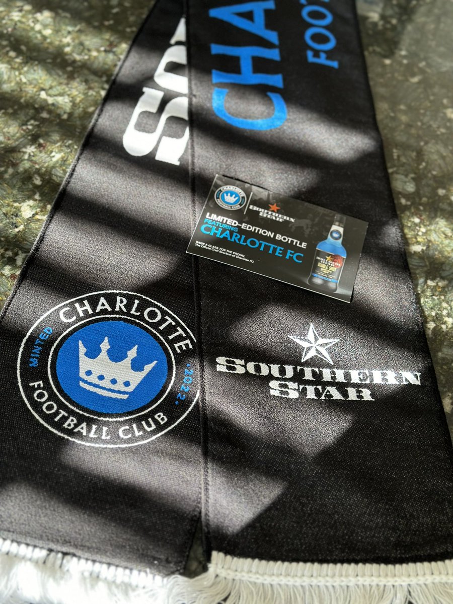 CharlotteFC_CFO's tweet image. To celebrate the drop of the Limited Edition Southern Star Double Shot Bourbon Cream Liqueur @CharlotteFC bottle, I’m giving away a CLTFC x Southern Star scarf. RT to win. Make sure you swing by @SoDistilling to grab your bottle while supplies last! #forthecrown #savorresponsibly