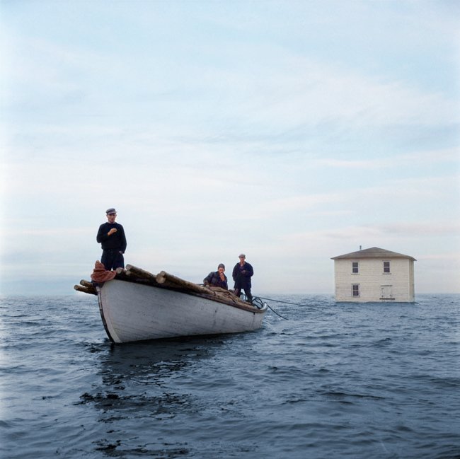 Another #Newfoundland resettlement photo. A hardy bunch to be sure. Restored and coloured by ThePhotoMender.com