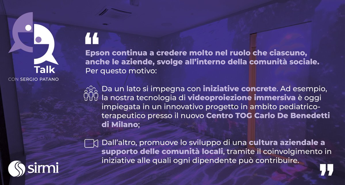 💬 Oggi parte #TechTalk con <a href="/PatanoSergio/">Sergio Patano</a>!

Le conversazioni sui temi caldi della #tecnologia. Ospiti? I grandi #player del settore. 🔥

🗣️ Iniziamo da <a href="/EpsonItalia/">Epson Italia</a> con #AlbertoRaviolo: il #CountryManager parla dell’integrazione della #sostenibilità nelle #strategieaziendali.

👇