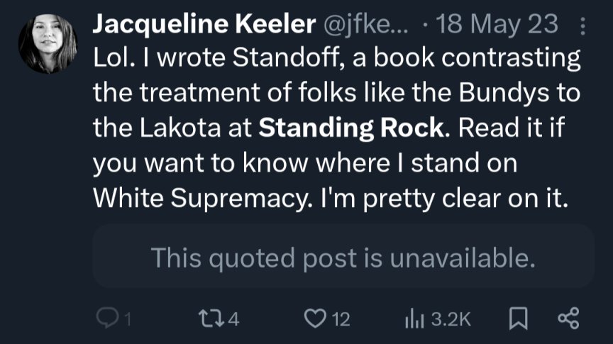 FrancesMFDanger's tweet image. Jackie Keeler &amp;amp; Mutual Aid: 🧵

2016 Jacqueline Keeler used mutual aid to go to #StandingRock, which she then monetized into a book. She hasn't tweeted about SR since May '22 unless it was to promote herself. SR is still fighting 2522 days later. 

fundrazr.com/NativeJournali…