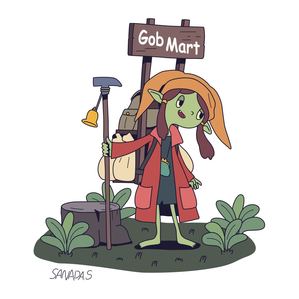 「週末お絵かき。Goblin Merchant 」|サナダシン＠絵仕事中のイラスト