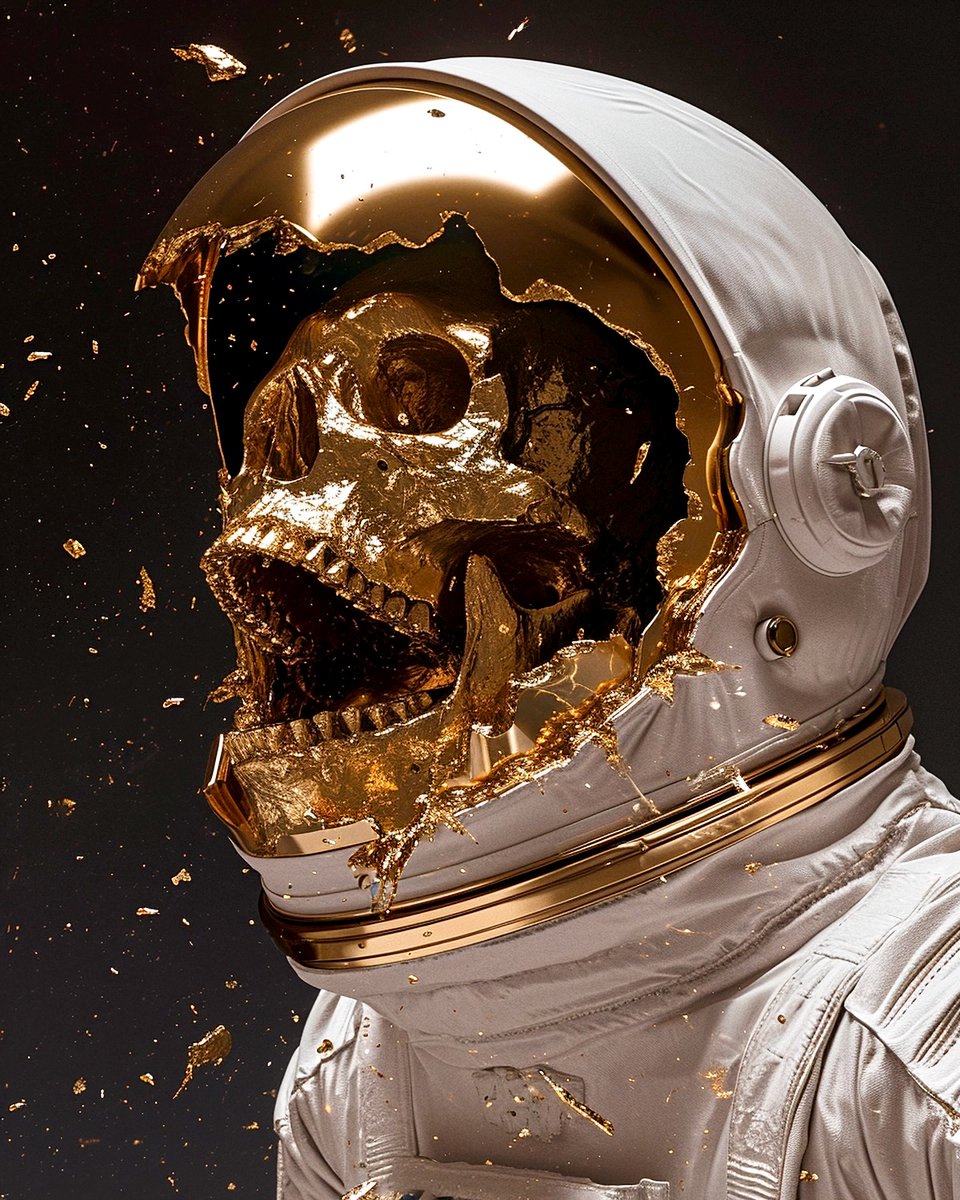 skullsnluxury's tweet photo. Astragold // 0001
by https://t.co/vrIwIdjg6t on IG
Prints available in their store.
#skulls #skullart #art #darkart #skulldesign #skullobsession #skulladdicted #skulllover #skullsandluxury #darkart #aiartwork #digitalart #fantasyart #astronaut https://t.co/gappdCTSqu