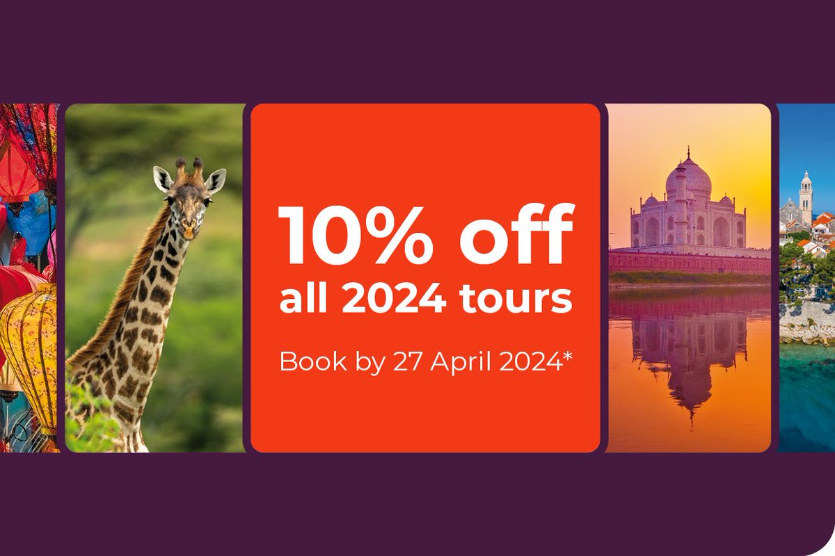 🌟Don’t let your customers miss this amazing offer with Titan Travel! 🌟

Starting today 29th March and running until 27th April 2024. 

Any bookings made for any and all departures in 2024 and January 2025, will receive a 🔟% discount!! 

T&amp;C apply see our website full details!