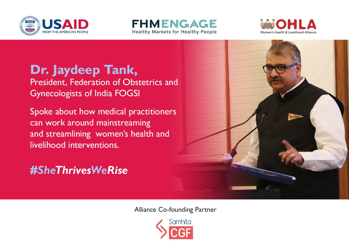 Thank you, Dr. Jaydeep Tank, for your insights on how to improve adoption of family planning services and products to advance women’s healthcare. @USAID | @FHMEngage | @Samhitadotorg | @Chemonics #SheThrivesWeRise #WOHLAForHer