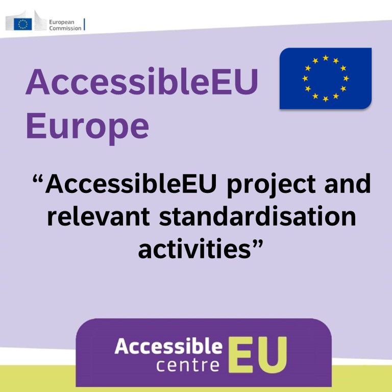 Join us! #AccessibleEU project and relevant standardisation activities workshop. 
I will bring the prospective of Organisations of Persons with Disabilities regarding #accessibility standards and our participation in the standardisation process. Register 👉ec.europa.eu/eusurvey/runne…