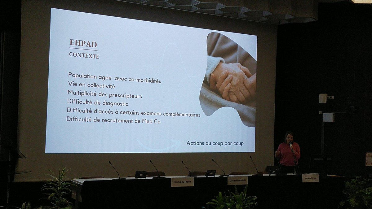 Prévention de #antibioresistance en #EHPAD : REX de @Antigue33 #JRHH2024 Un contexte spécifique avec une consommation importante #ATB et un portage proche des ETS Sujet d'intérêt+++