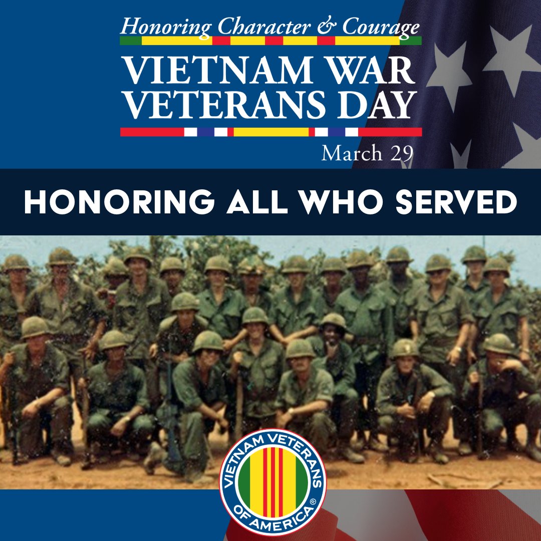 VVA honors all veterans who served during the Vietnam War era, and their families. They are the embodiment of character and courage. #VietnamWarVeteransDay, #VWVD, #Veteran, #VietnamVeteran, #VVA, #VietnamVeteransofAmerica
