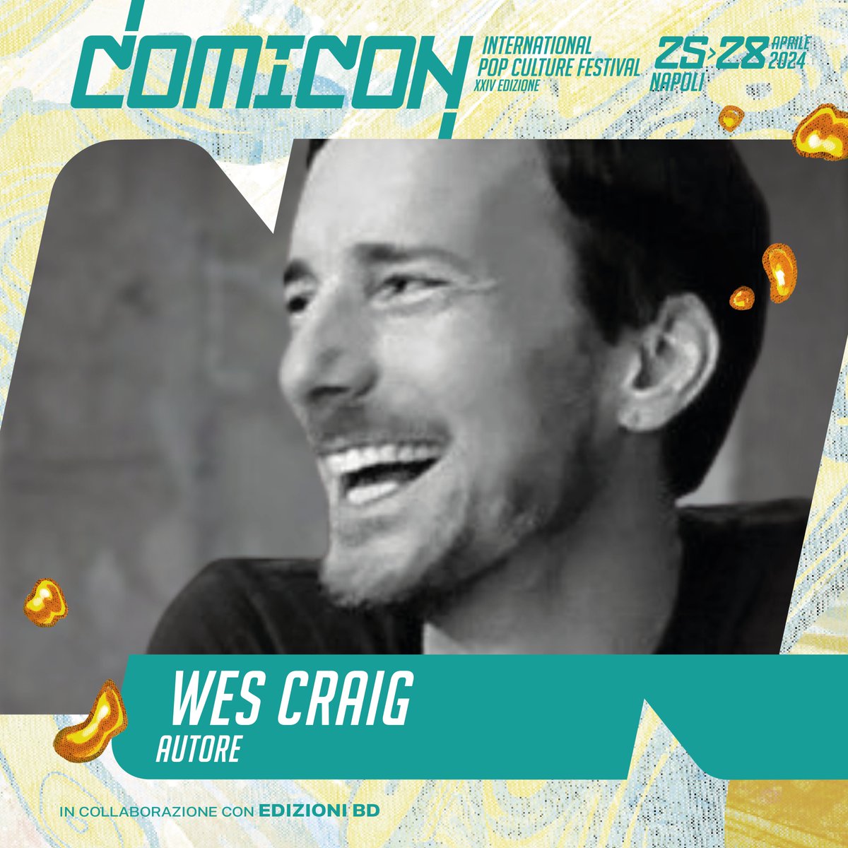 Annunciamo la presenza di Wes Craig a a COMICON Napoli. Scrittore, artista e creatore della serie fantasy 'Kaya', vi aspetta per un panel il 26 aprile alle 17.00 presso la Sala Pazienza e tutti i giorni del festival presso lo stand di Edizioni BD. #wescraig #kaya #comicon2024