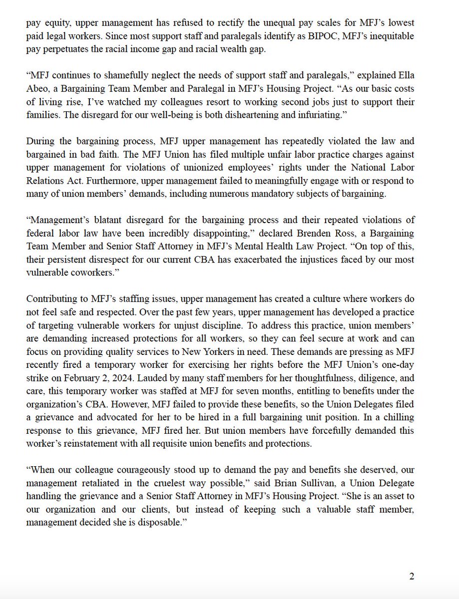 MFJUnion's tweet image. We never wanted a strike, but management forced one.  🧵-3