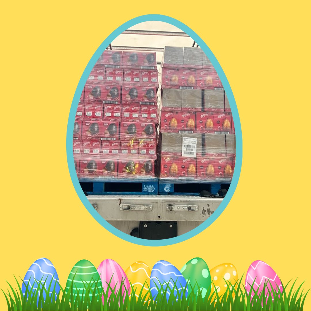 From hot cross buns to Easter eggs - we've been busy delivering the Easter delights. But, how many mid-sized Easter eggs can we transport in this trailer (The second photos shows the size of the eggs)? It's 6,552! #EasterDeliveries #transportation #logistics #DeliveringWinners