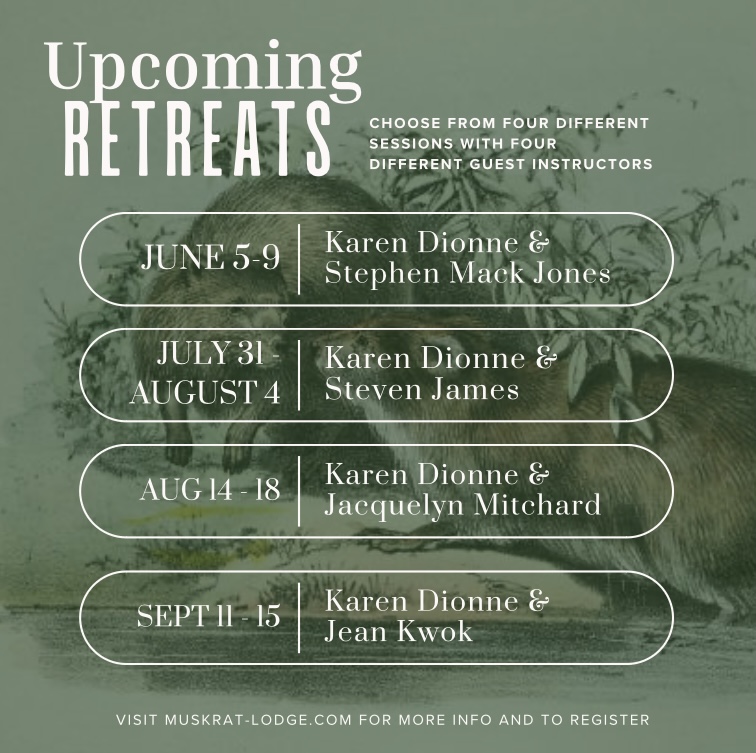 Here's something new - I'm hosting a writers retreat! My career leapt ahead when I wrote The Marsh King's Daughter, and want to share what I've learned with writers who are serious about upping their game. More at muskrat-lodge.com #writersretreat #writinglife #writers