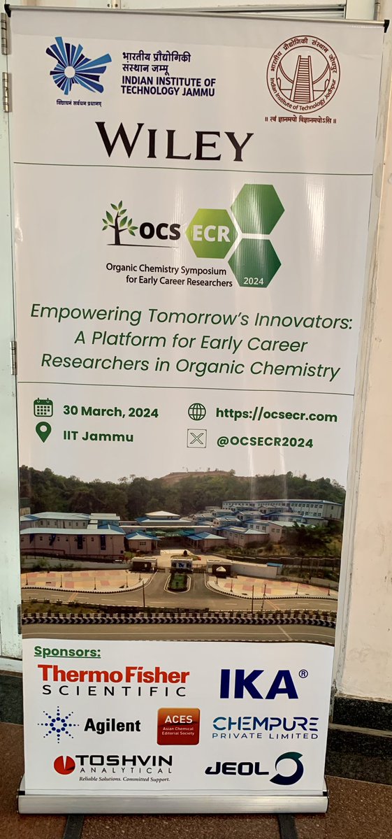 OCS-ECR-2024 (@ocsecr2024) on Twitter photo Countdown begins…1 day to go for the inaugural version of OCS-ECR 2024.
<a href="/SM_IITJ/">Sandip Murarka</a> <a href="/AscrgLab/">PC_Lab<a href="/IITJammu/">IIT Jammu</a></a> <a href="/Wiley_Chemistry/">Wiley Chemistry</a> @ChemAsianJ <a href="/EurJOC/">EurJOC</a> <a href="/AsianJOrgChem/">AsianJOC</a> @IITJammu <a href="/iitjodhpur/">Indian Institute of Technology Jodhpur</a> #OCSECR2024 Countdown begins…1 day to go for the inaugural version of OCS-ECR 2024.
<a href="/SM_IITJ/">Sandip Murarka</a> <a href="/AscrgLab/">PC_Lab<a href="/IITJammu/">IIT Jammu</a></a> <a href="/Wiley_Chemistry/">Wiley Chemistry</a> @ChemAsianJ <a href="/EurJOC/">EurJOC</a> <a href="/AsianJOrgChem/">AsianJOC</a> @IITJammu <a href="/iitjodhpur/">Indian Institute of Technology Jodhpur</a> #OCSECR2024