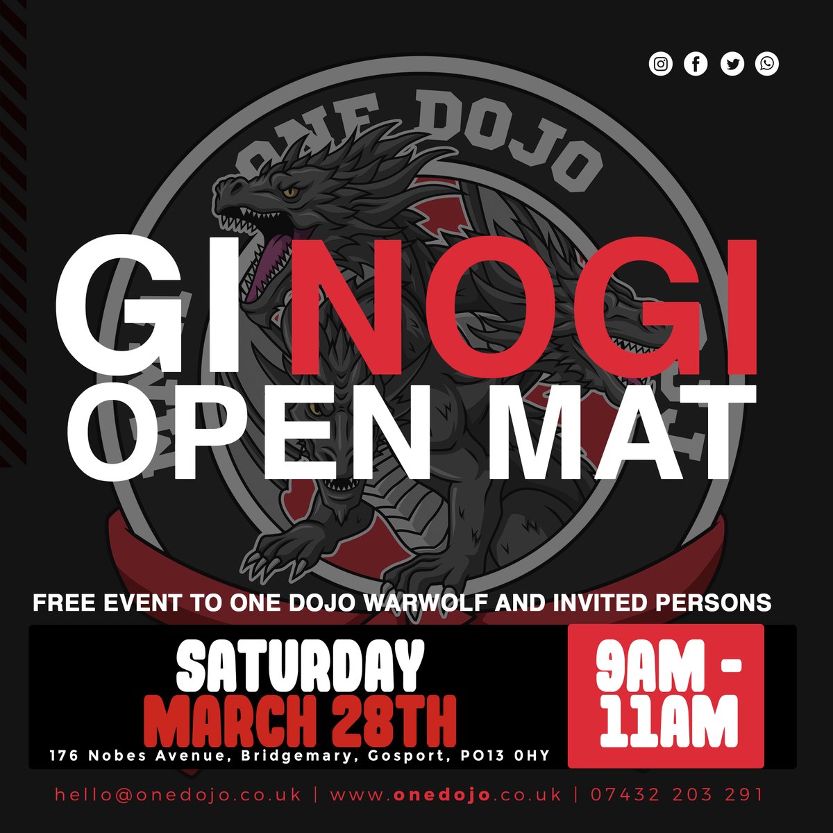 praetorianmmauk's tweet image. Make sure to book via the app if youre attending. 

#OneDojo #Bjj #WarwolfBjj #Gi #Nogi #OpenMat