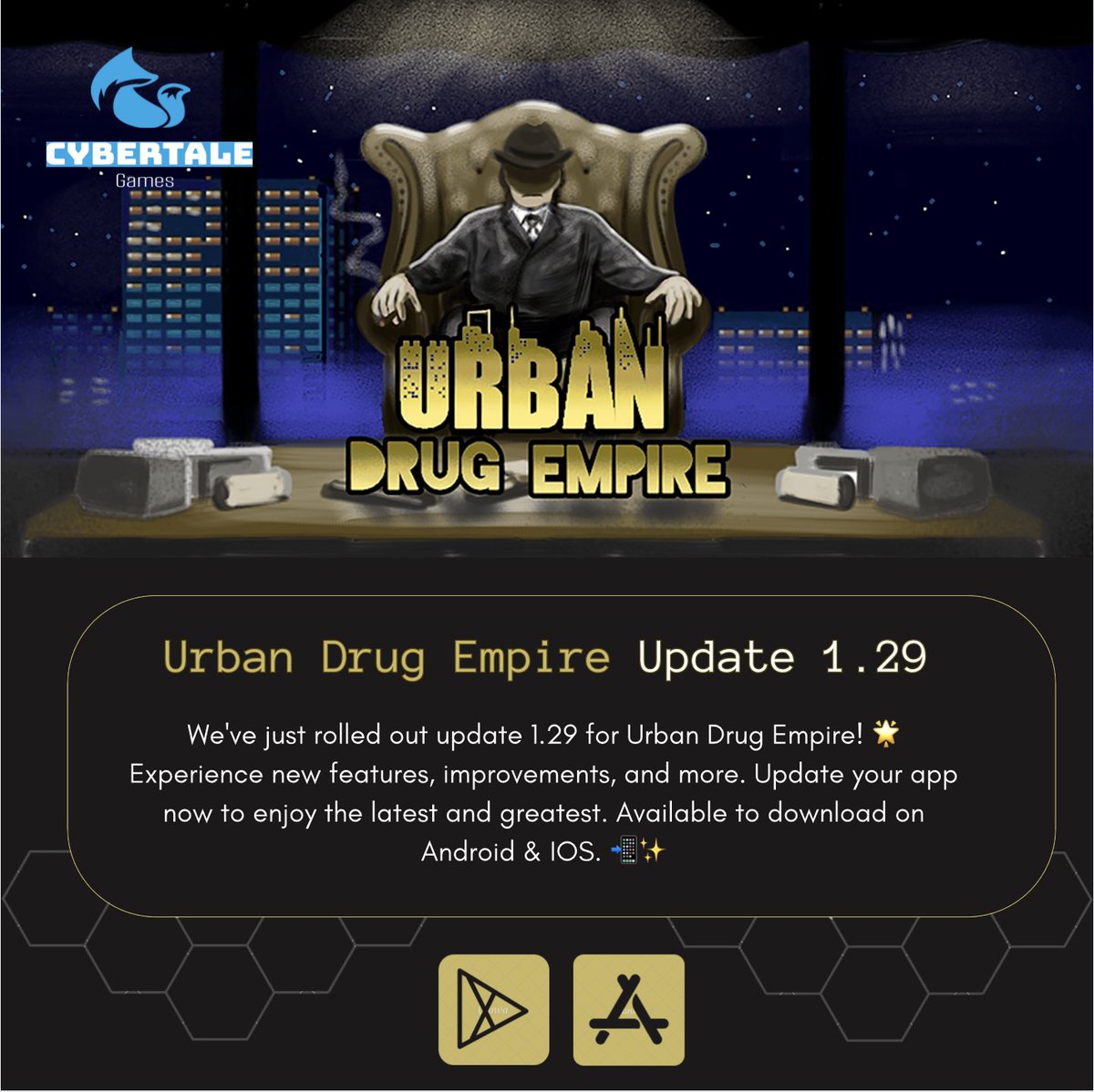 CybertaleGames's tweet image. New Urban Drug Empire Update! Download Now!
[Android]
play.google.com/store/apps/det…
[IOS]
apps.apple.com/gb/app/urban-d…