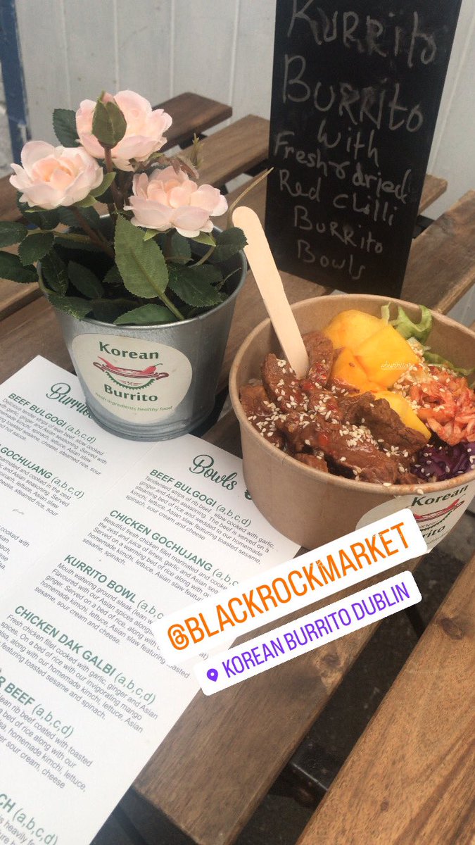 koreanburrito's tweet photo. Hi guys
Catch us at #blackrockmarket with delicious fresh burritos and bowls Korean style ๐
#burritos #beefburrito #kimchi #blackrockdublin #koreanburrito https://t.co/38TibEMrC3