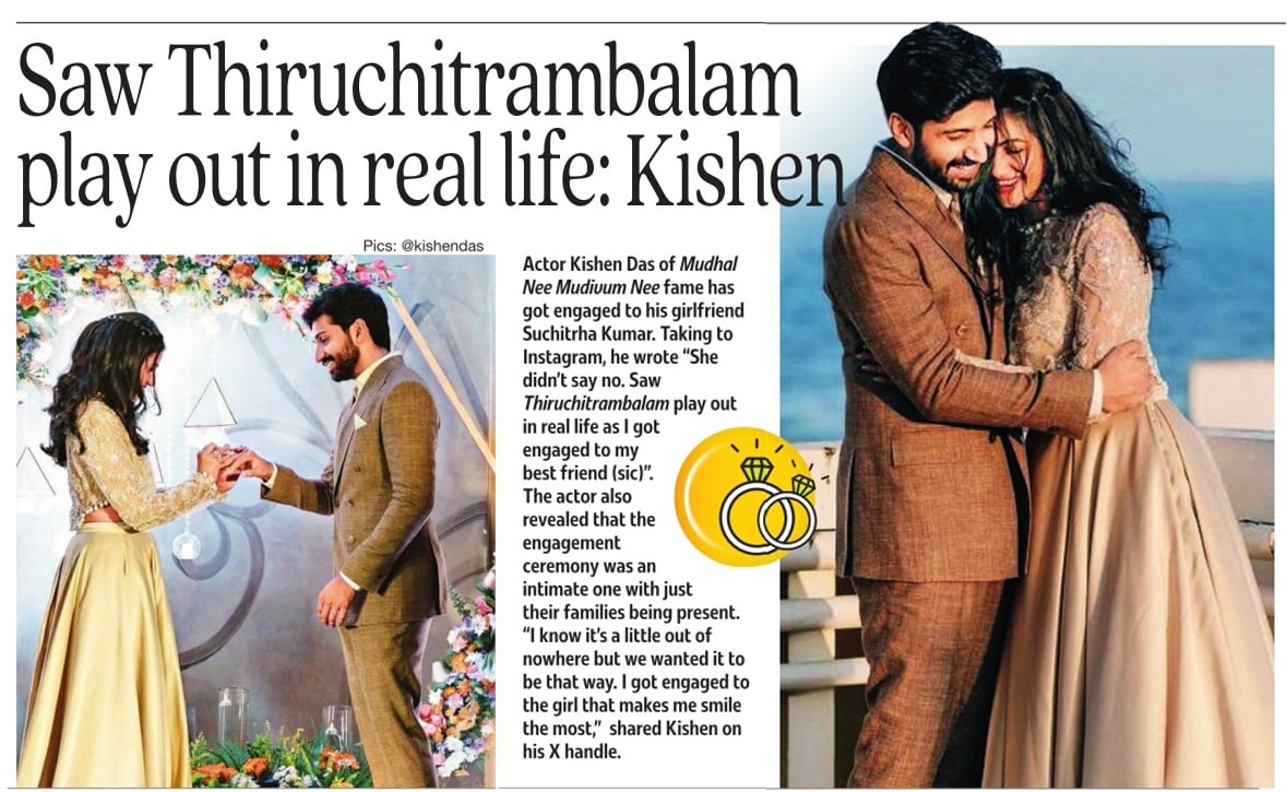 Saw #Thiruchitrambalam play out in real life: Kishen

#KishenDas @kishendas