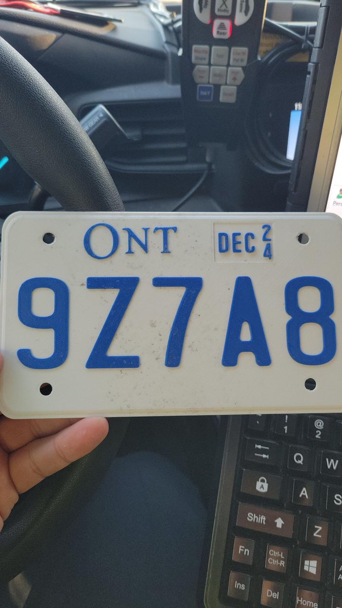 Motorcyclist stopped for speeding 102km in a 50 with printed fake Plate & Val Tag by #VZET The rider was also operating the motorcycle with no insurance and was under a criminal code suspension. The plate was seized, motorcycle impounded & rider charged accordingly #VisionZero