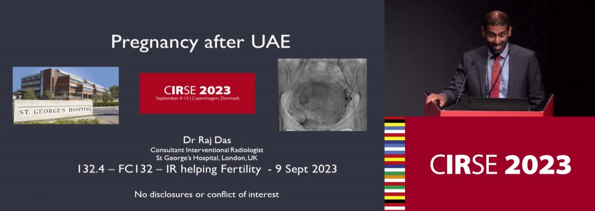 📱💻 To conclude the week - check out this lecture by R. Das on a controversial topic: Pregnancy after #UAE: library.cirse.org/cirse2023/crs/… #CIRSEsociety #CIRSELibrary #CIRSE2023 #IRad #womenshealth