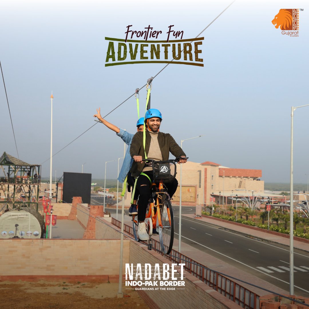 Zip through the winds and dive into adventure at Nadabet Indo-Pak Border. Don't miss out.

#zipcycling #activities #visitnadabet #IndoPakBorder #NadabetBorder #SeemaDarshan #banaskantha #Gujarat #gujarattourism #exploregujarat #incredibleindia