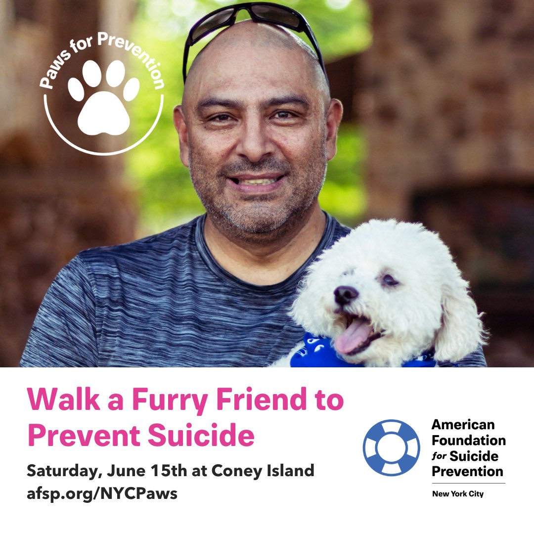 🐶Register by 3/31 to receive an early-bird Paws for Prevention treat bag!🐶 Please join us for our Paws for Prevention Walk at Coney Island’s Steeplechase Pavillion! Register: afsp.org/NYCPaws