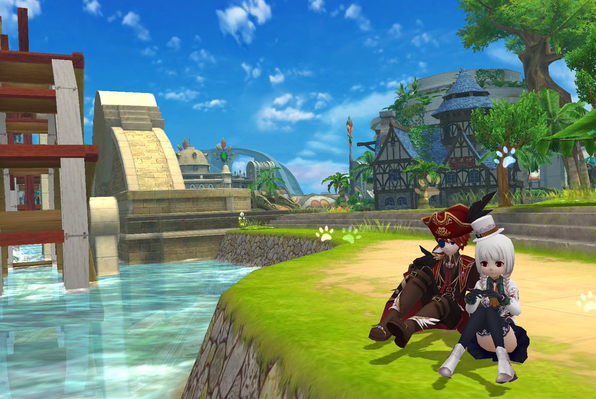 つきと一緒に撮影会！ Σp📸ω･´)

久々に戦闘から離れて、のんびりタイム〜🫧🫖

色んなマップ探索できたし、トレジャーも見つけたりして楽しかった( *´꒳`* )

 #アルスト🐰