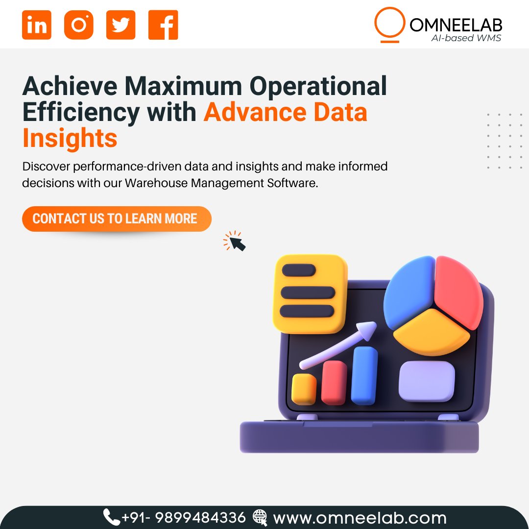 Elevate warehouse efficiency with Omneelab eWMS! Unlock data-driven insights for smarter decisions. Reach out for WMS inquiries: Connect@omneelab.com or schedule a meeting: calendly.com/schedule-a-cal…. . . #DataInsights #WarehouseManagement #WMS #OmneelabWMS