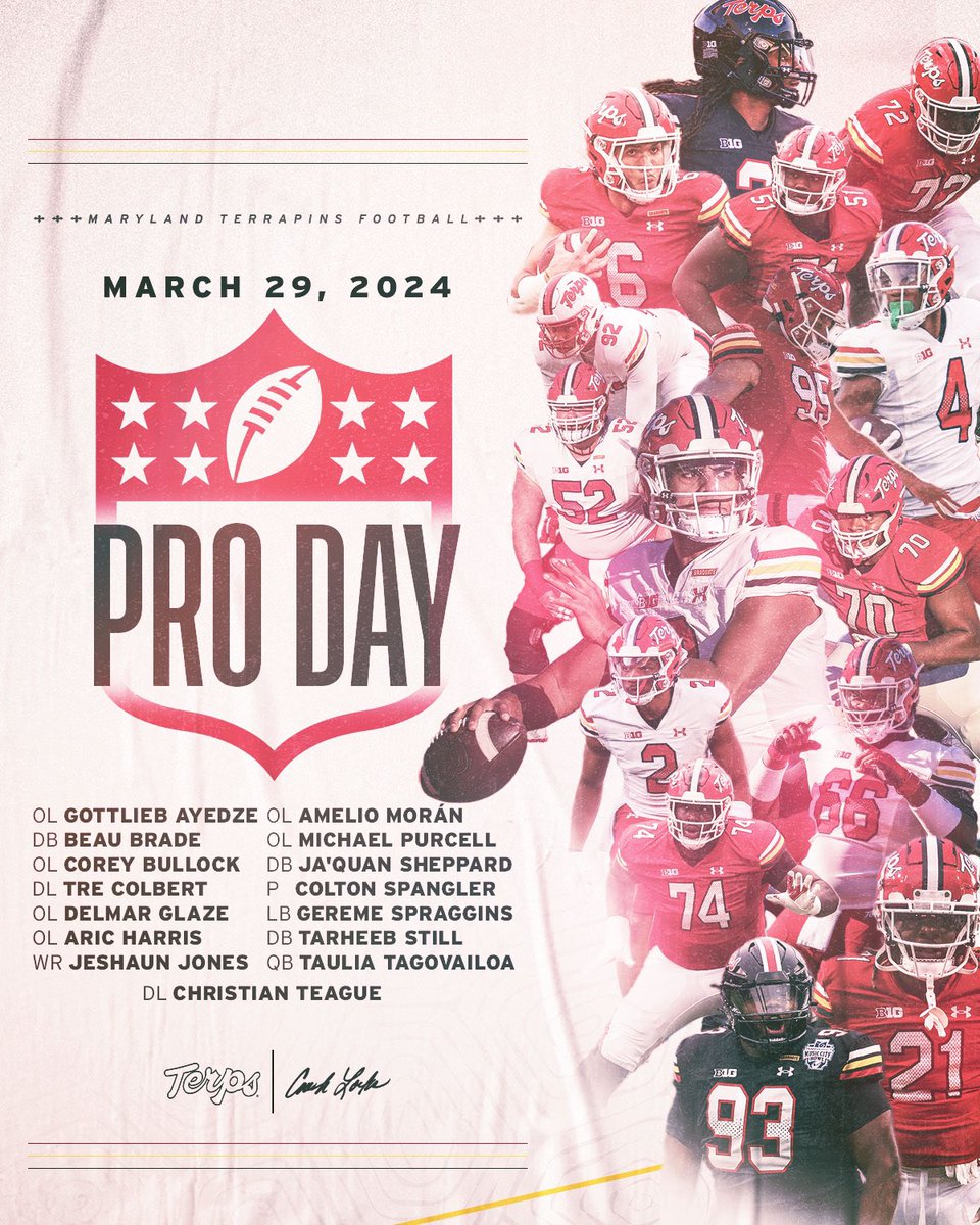 Pro Day in College Park 

Good luck to our guys