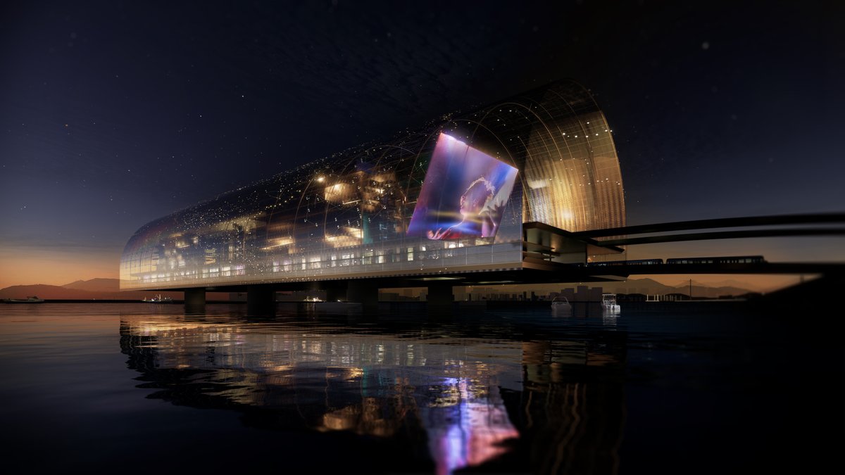 Proposal for the Zhoushan Grand Theatre The extension by the Opera Pier towards the boats offshore becomes a line of affirmation, a poetic and living exception which, in the heart of the city, connects, welds to the times, the bridges, the Opera-pier and the new South district.