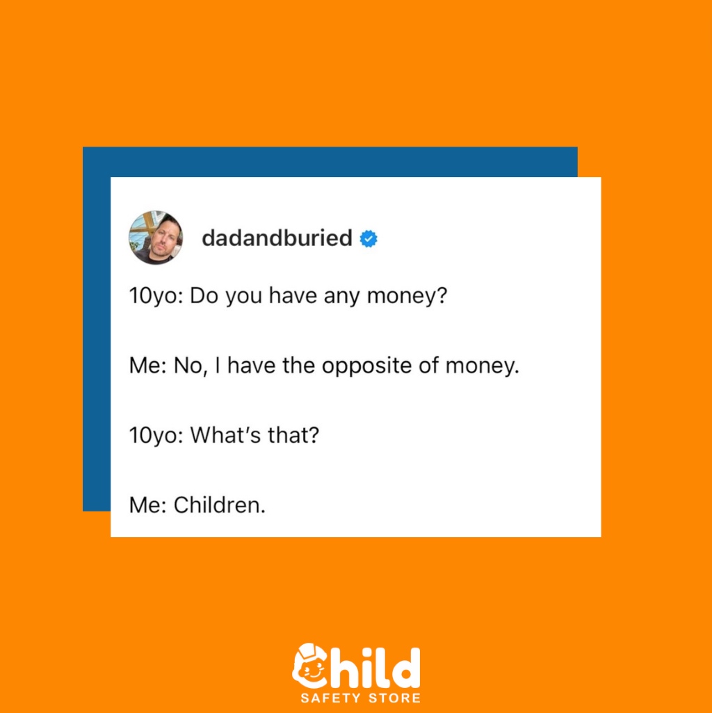 These kids really need to start earning their keep! 🤣
.
.
.
#funnymeme #parentmeme #parentingmemes #ChildSafetyStore #childsafety #safety #babysafety #toddlersafety